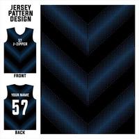 plantilla de patrón abstracto vectorial de diseño de jersey que se muestra en la parte delantera y trasera para equipos de fútbol, baloncesto, ciclismo, béisbol, voleibol, carreras, etc. vector