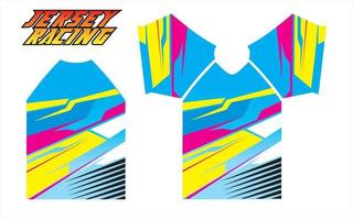 colorful racing jersey design patterns for printing and sublime vector