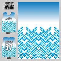 plantilla de patrón abstracto vectorial de diseño de jersey que se muestra en la parte delantera y trasera para equipos de fútbol, baloncesto, ciclismo, béisbol, voleibol, carreras, etc. vector