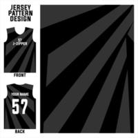 plantilla de patrón abstracto vectorial de diseño de jersey que se muestra en la parte delantera y trasera para equipos de fútbol, baloncesto, ciclismo, béisbol, voleibol, carreras, etc. vector