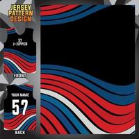 plantilla de patrón abstracto vectorial de diseño de jersey que se muestra en la parte delantera y trasera para equipos de fútbol, baloncesto, ciclismo, béisbol, voleibol, carreras, etc. vector