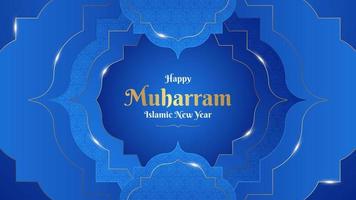 Happy islamic new year holiday banner vector