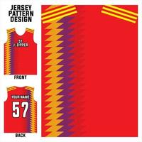 plantilla de patrón abstracto vectorial de diseño de jersey que se muestra en la parte delantera y trasera para equipos de fútbol, baloncesto, ciclismo, béisbol, voleibol, carreras, etc. vector