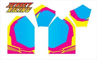 colorful racing jersey design patterns for printing and sublime vector