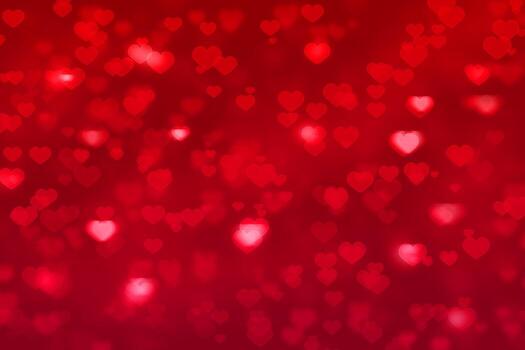 Heart bokeh red background for valentines day greeting card photo
