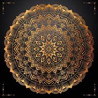 Luxury Gold Mandala Background Ethnic Style For Islamic Festivals And Invitation Card vector