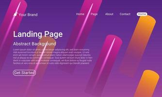 Landing Page Website Template Vector. Abstract colorful gradient. Design for website and mobile, Business Interface, Landing Web Page. vector