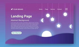 Landing Page Website Template Vector. Abstract colorful gradient. Vector illustration concepts of web page design for website and mobile website development. Easy to edit and customize.