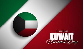fondo del día nacional de kuwait. ilustración vectorial