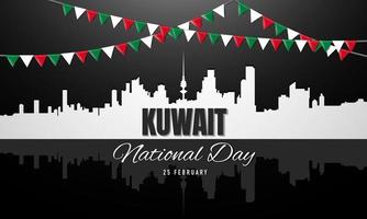 Kuwait National Day Background. Vector Illustration.