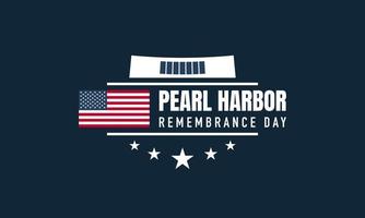 Pearl Harbor Remembrance Day Background. vector