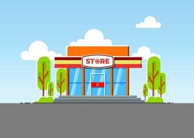 Flat Shop Design Illustration vector