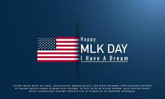 MLK Day Background. Banner, Poster, Greeting Card. vector