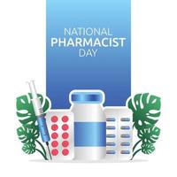 ilustración vectorial del día nacional del farmacéutico. vector