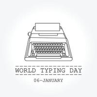 World Typing Day Vector Illustration. Suitable for greeting card poster and banner