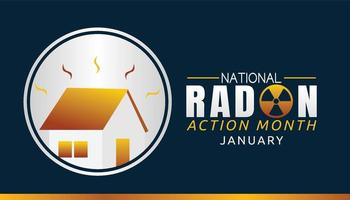 ilustración vectorial del mes nacional de acción del radón. adecuado para carteles y pancartas de tarjetas de felicitación. vector