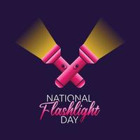 National Flashlight Day Vector Illustration. Suitable for greeting card poster and banner.