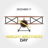 ilustración vectorial del día de los hermanos wright. adecuado para carteles y pancartas de tarjetas de felicitación. vector
