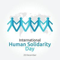 International Human Solidarity  Day Vector Design Illustration.