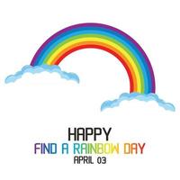 Happy Find a Rainbow Day Vector Illustration