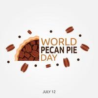 World Pecan Pie Day Vector Illustration