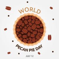 World Pecan Pie Day Vector Illustration
