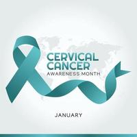 Cervical Cancer Awareness Month Vector Illustration.