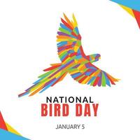 ilustración de diseño vectorial del día nacional de las aves. vector