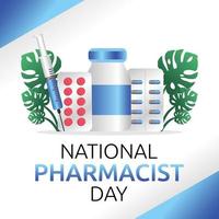 ilustración vectorial del día nacional del farmacéutico. vector