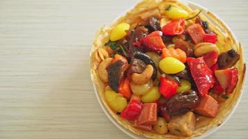 stir-fried mixed Chinese fruits and nuts video