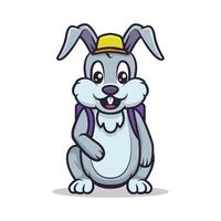Cute bunny mascot vector