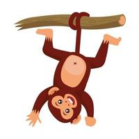 mascota de ilustración de mono