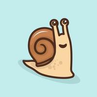 Snail illustration mascot vector