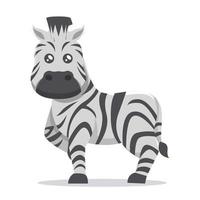 cute zebra mascot vector