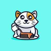 Cute cat mascot vector illustration