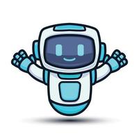 Robot cute mascot vector