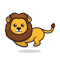 Cute baby lion vector