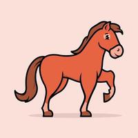 diseño de dibujos animados de caballos vector