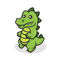 cute crocodile mascot vector