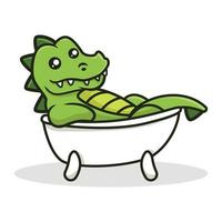 cute crocodile mascot vector