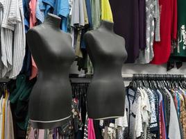 Female mannequin in a clothing store photo