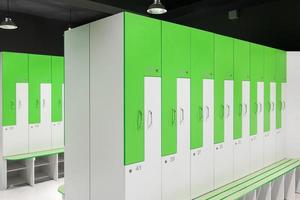 locker room at the gym. changing room in the sports complex photo