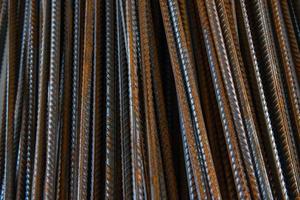 rusty metal bars for construction works. building background photo