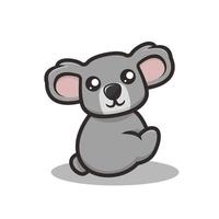 lindo koala mascota ilustración vectorial vector