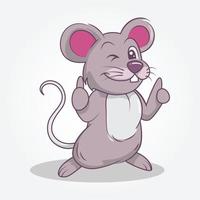 ratón lindo ilustración estilo dibujado a mano vector
