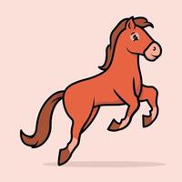 diseño de dibujos animados de caballos vector