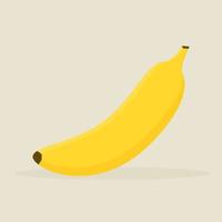 Cute banana isolated on white background. Flat vector illustration