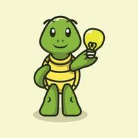 Cute turtle mascot vector illustration