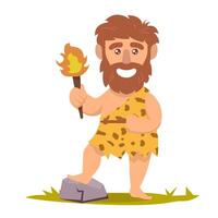 Caveman premium mascot vector