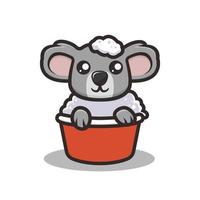 lindo koala mascota ilustración vectorial vector